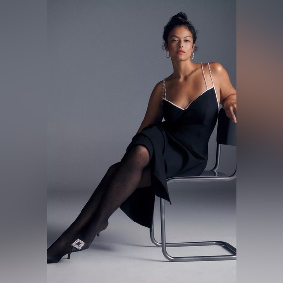 Anthropologie Maeve Pearl-Strap Midi Dress - Picture 4 of 16